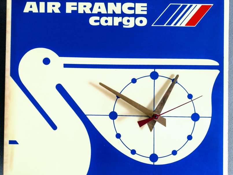 Horloge publicitaire pour Air France cargo